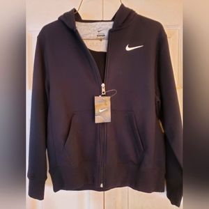 Boys Size medium Nike sweatshirt with hood Black